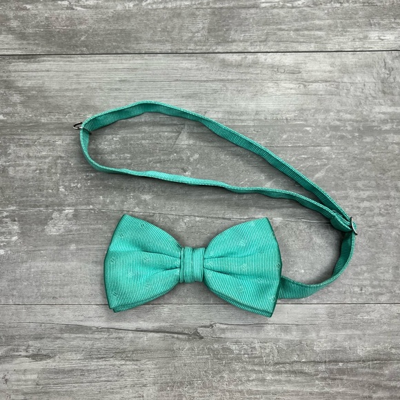 Solid Seafoam Green Check Pre-Tied Bowtie Bow Tie - Picture 1 of 4